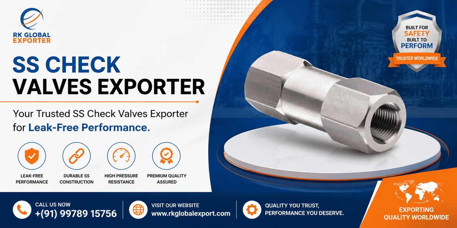 SS Check Valves Exporter