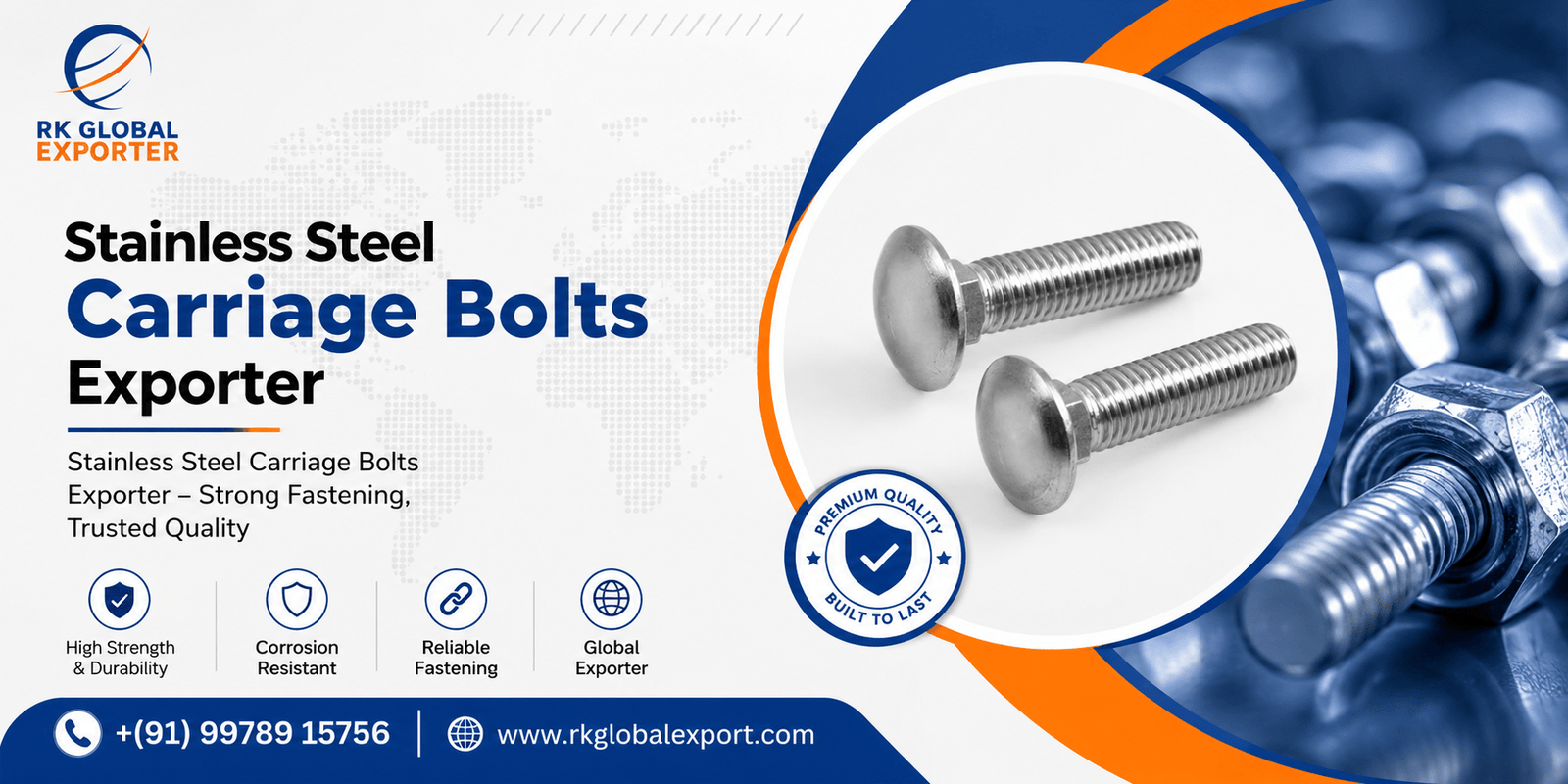 Stainless Steel Carriage Bolts Exporter