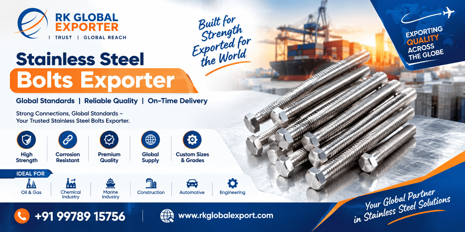 Stainless Steel Bolts Exporter