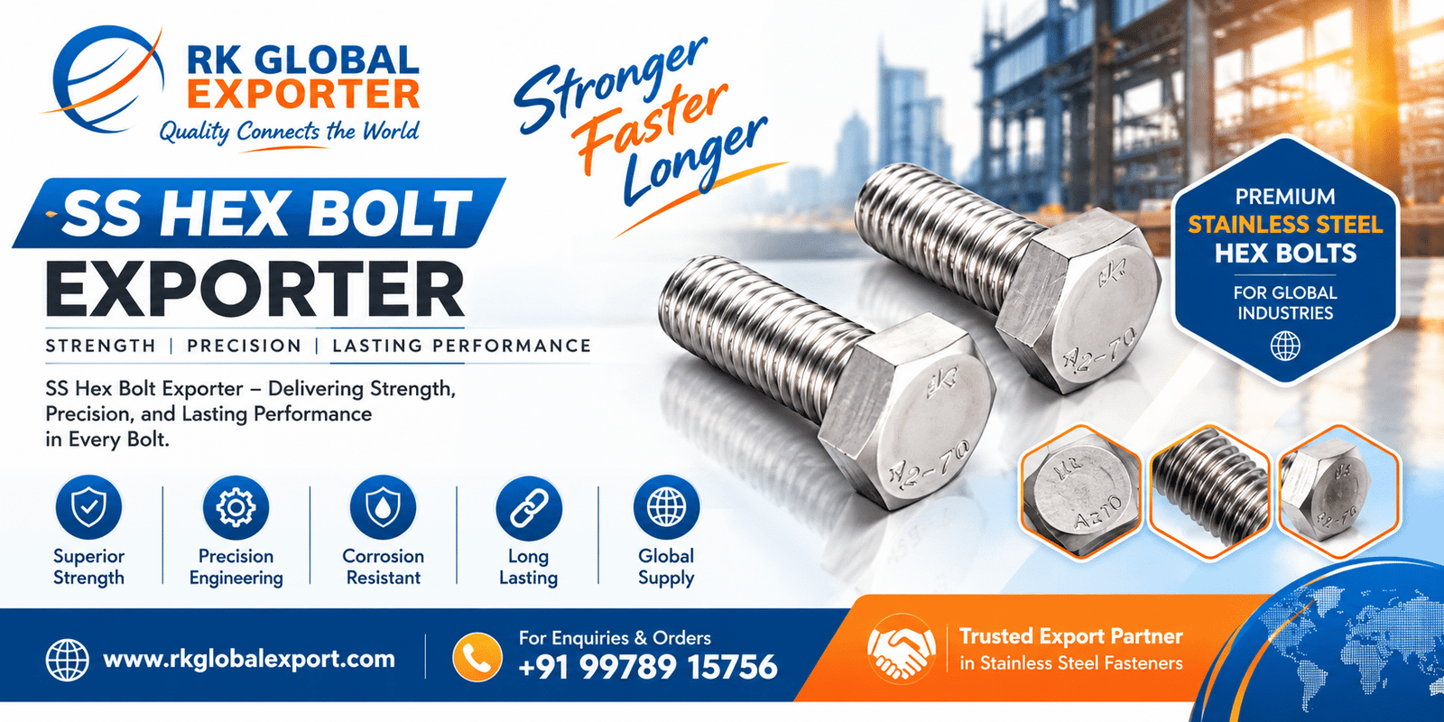 SS Hex Bolt Exporter